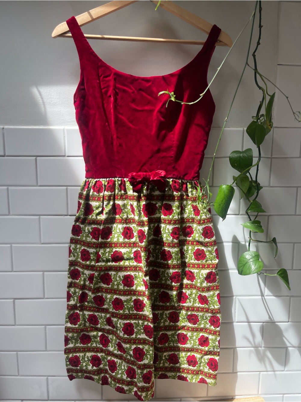 Red Floral Print Dress